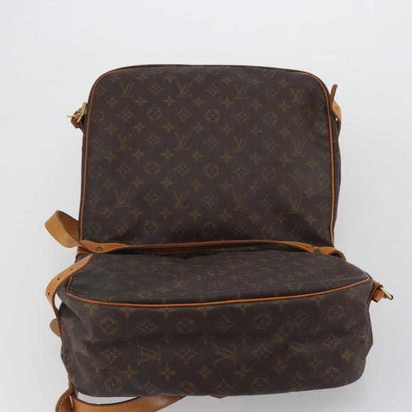 LOUIS VUITTON Monogram Saumur 35 Shoulder Bag M42254 LV Auth BA14354