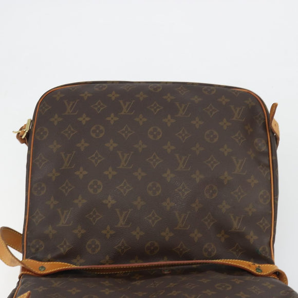 LOUIS VUITTON Monogram Saumur 35 Shoulder Bag M42254 LV Auth BA14354