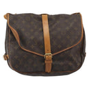 LOUIS VUITTON Monogram Saumur 35 Shoulder Bag M42254 LV Auth BA14354-13