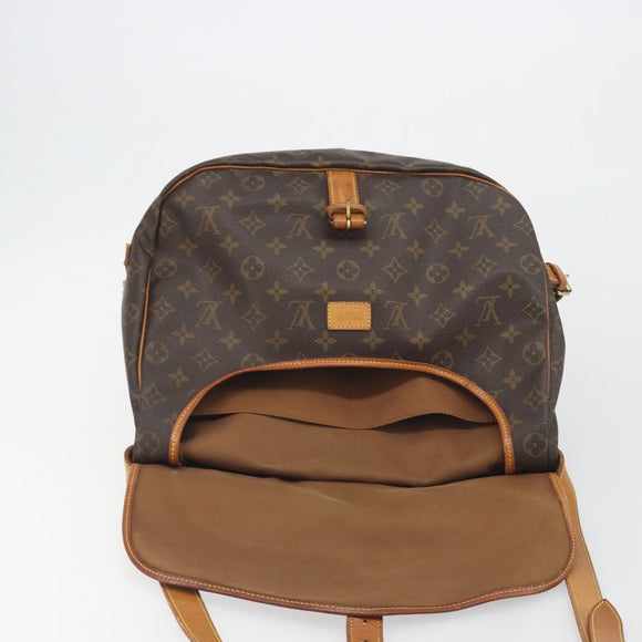LOUIS VUITTON Monogram Saumur 35 Shoulder Bag M42254 LV Auth BA14354