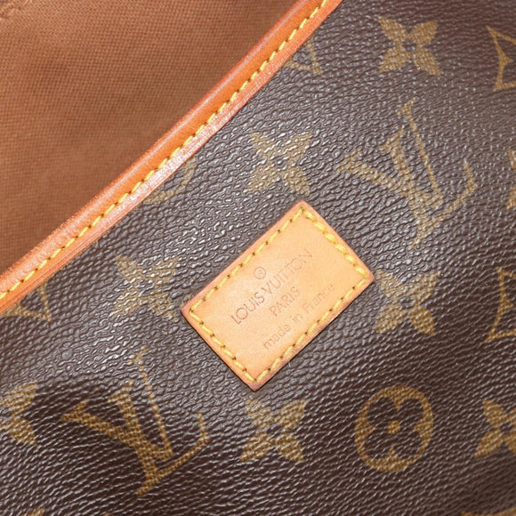 LOUIS VUITTON Monogram Saumur 35 Shoulder Bag M42254 LV Auth BA14354