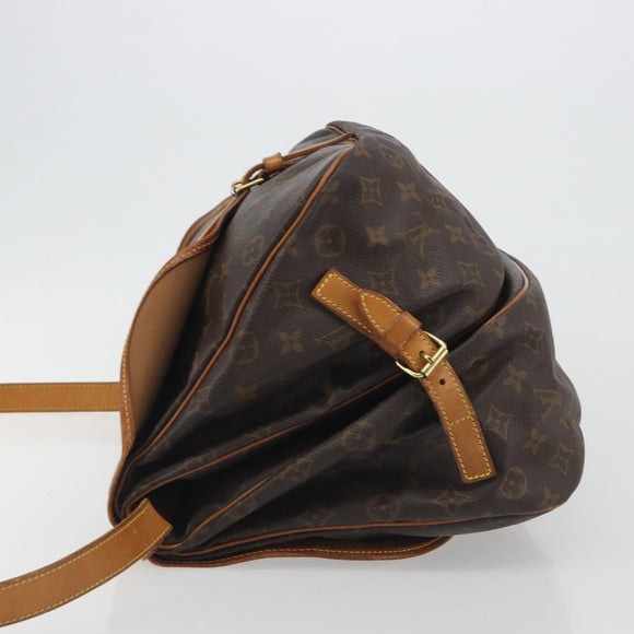 LOUIS VUITTON Monogram Saumur 35 Shoulder Bag M42254 LV Auth BA14354