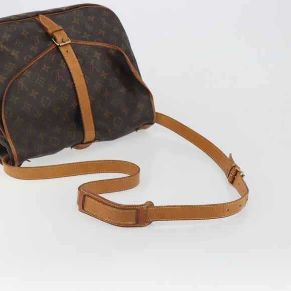 LOUIS VUITTON Monogram Saumur 35 Shoulder Bag M42254 LV Auth BA14354