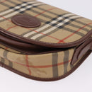 Burberrys Nova Check Shoulder Bag PVC Beige Gold Auth BA14355-11