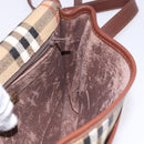 Burberrys Nova Check Shoulder Bag PVC Beige Gold Auth BA14355-18