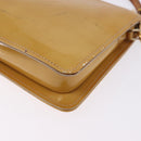 LOUIS VUITTON Monogram Vernis Lexington Pouch Beige M91010 LV Auth BA14356-13
