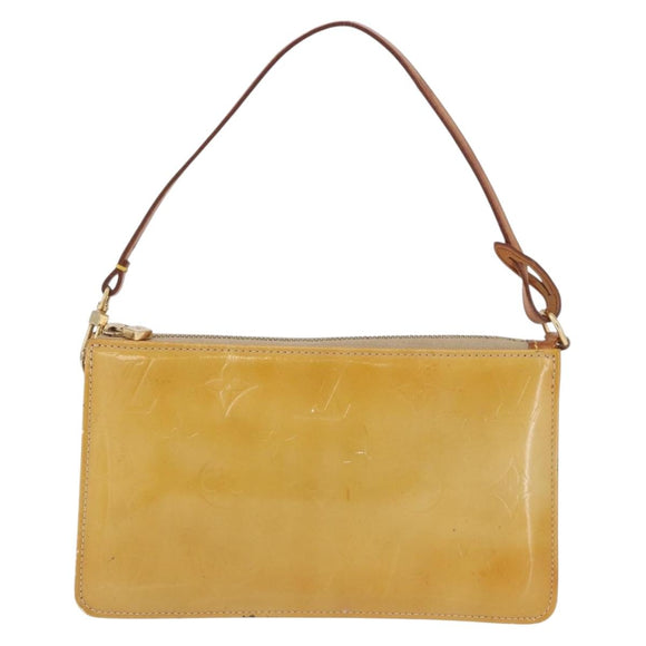 LOUIS VUITTON Monogram Vernis Lexington Pouch Beige M91010 LV Auth BA14356