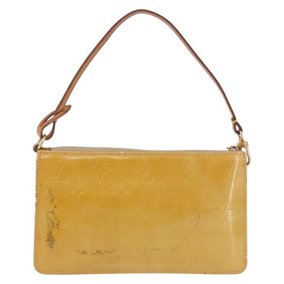 LOUIS VUITTON Monogram Vernis Lexington Pouch Beige M91010 LV Auth BA14356