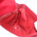 CHANEL Matelasse Waist bag Lamb Skin Red Gold CC Auth BA14358-18