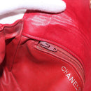 CHANEL Matelasse Waist bag Lamb Skin Red Gold CC Auth BA14358-20