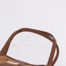 MCM Vicetos Logogram Tote Bag PVC Leather Brown Gold Auth BA14361-8