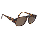 CHANEL Sunglasses plastic Brown CC Auth BA14362M-1