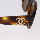 CHANEL Sunglasses plastic Brown CC Auth BA14362M-7