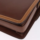 GUCCI Shoulder Bag Leather Brown Gold Auth BA14363A-13