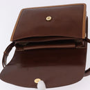 GUCCI Shoulder Bag Leather Brown Gold Auth BA14363A-15
