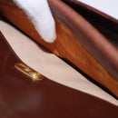 GUCCI Shoulder Bag Leather Brown Gold Auth BA14363A-21