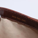 GUCCI Shoulder Bag Leather Brown Gold Auth BA14363A-22