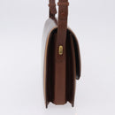 GUCCI Shoulder Bag Leather Brown Gold Auth BA14363A-5