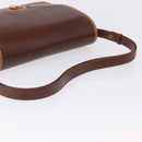 GUCCI Shoulder Bag Leather Brown Gold Auth BA14363A-7