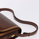GUCCI Shoulder Bag Leather Brown Gold Auth BA14363A-8