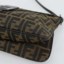 FENDI Zucca Canvas Mamma Baguette Shoulder Bag Brown Black Auth BA14364SAV-10