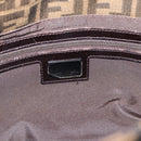 FENDI Zucca Canvas Mamma Baguette Shoulder Bag Brown Black Auth BA14364SAV-15
