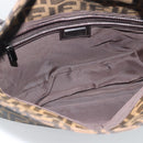 FENDI Zucca Canvas Mamma Baguette Shoulder Bag Brown Black Auth BA14364SAV-16