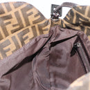 FENDI Zucca Canvas Mamma Baguette Shoulder Bag Brown Black Auth BA14364SAV-18