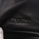 Miu Miu Hand Bag Leather Navy Silver Auth BA14365A-18