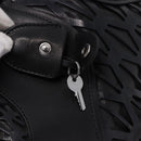 Miu Miu Hand Bag Leather Navy Silver Auth BA14365A-9