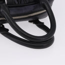 Miu Miu Hand Bag Leather Navy Silver Auth BA14365A-7
