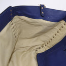 VALENTINO Rock Studs Hand Bag Leather 2way Blue Gold Auth BA14368-22