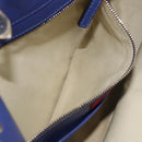VALENTINO Rock Studs Hand Bag Leather 2way Blue Gold Auth BA14368-24