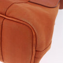 HERMES Valparaiso PM Hand Bag Canvas Leather Orange Silver Auth BA14369-13