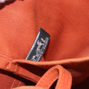 HERMES Valparaiso PM Hand Bag Canvas Leather Orange Silver Auth BA14369-14