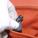 HERMES Valparaiso PM Hand Bag Canvas Leather Orange Silver Auth BA14369-19