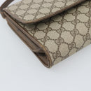 GUCCI GG Supreme Shoulder Bag PVC Beige Gold Auth BA14372-11