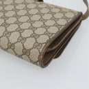 GUCCI GG Supreme Shoulder Bag PVC Beige Gold Auth BA14372-12
