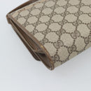 GUCCI GG Supreme Shoulder Bag PVC Beige Gold Auth BA14372-13
