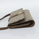 GUCCI GG Supreme Shoulder Bag PVC Beige Gold Auth BA14372-4