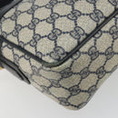 GUCCI GG Supreme Shoulder Bag PVC Navy Gold 001 56 0942 Auth BA14373-17