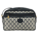 GUCCI GG Supreme Shoulder Bag PVC Navy Gold 001 56 0942 Auth BA14373-13