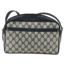 GUCCI GG Supreme Shoulder Bag PVC Navy Gold 001 56 0942 Auth BA14373-2
