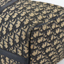 Christian Dior Trotter Canvas Boston Bag Navy Silver Auth BA14375-9