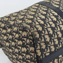 Christian Dior Trotter Canvas Boston Bag Navy Silver Auth BA14375-14