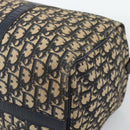 Christian Dior Trotter Canvas Boston Bag Navy Silver Auth BA14375-15