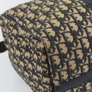 Christian Dior Trotter Canvas Boston Bag Navy Silver Auth BA14375-16