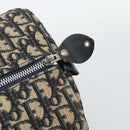 Christian Dior Trotter Canvas Boston Bag Navy Silver Auth BA14375-10