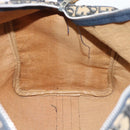 Christian Dior Trotter Canvas Boston Bag Navy Silver Auth BA14375-17