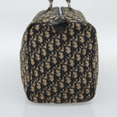 Christian Dior Trotter Canvas Boston Bag Navy Silver Auth BA14375-3